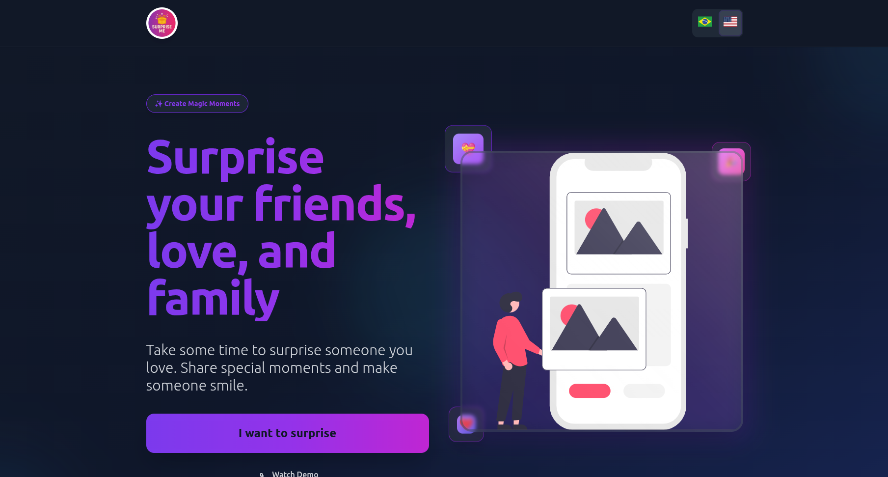 SurpriseMe App